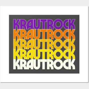 Krautrock - Retro Styled Typography Music Design Posters and Art